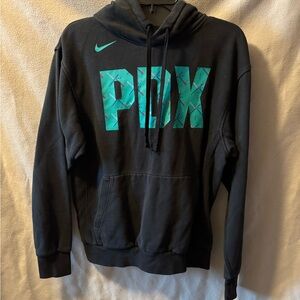 NBA Black Hoodie with Teal PDX Design